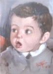 15- nº 178 un sobrino de Barcelona  oleo sobre carton 12×10 cm 1980